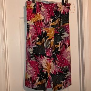 Banana Republic floral strapless dress